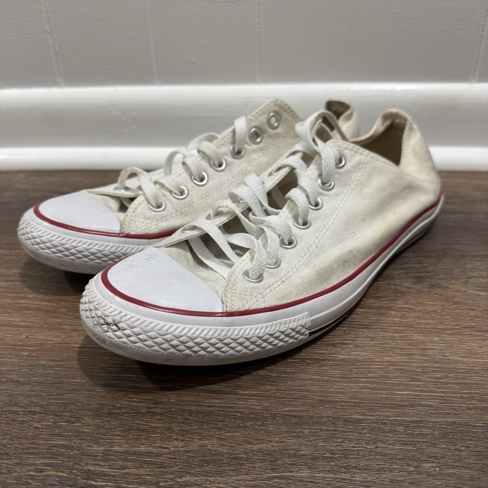 Converse All Star White Lo Top Sneakers Mens Sz 10 Classic Casual
